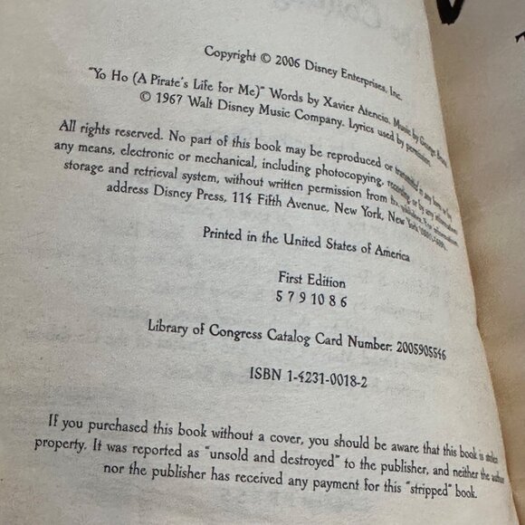 Jack Sparrow: The Coming Storm Pirates of the Caribbean Book One 2006 Paperback - Picture 4 of 7